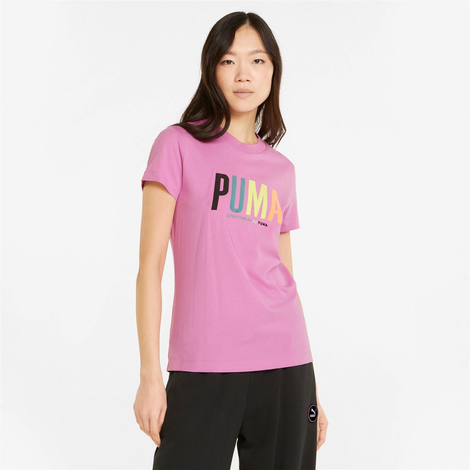 Puma SWxP Graphic Kadın Pembe T-Shirt