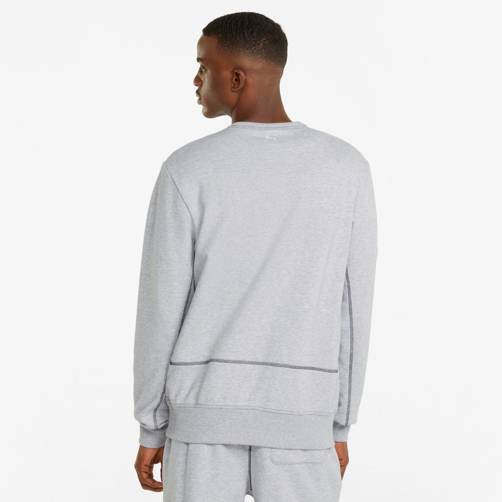 Puma Pivot Crew EMB Erkek Gri Sweatshirt