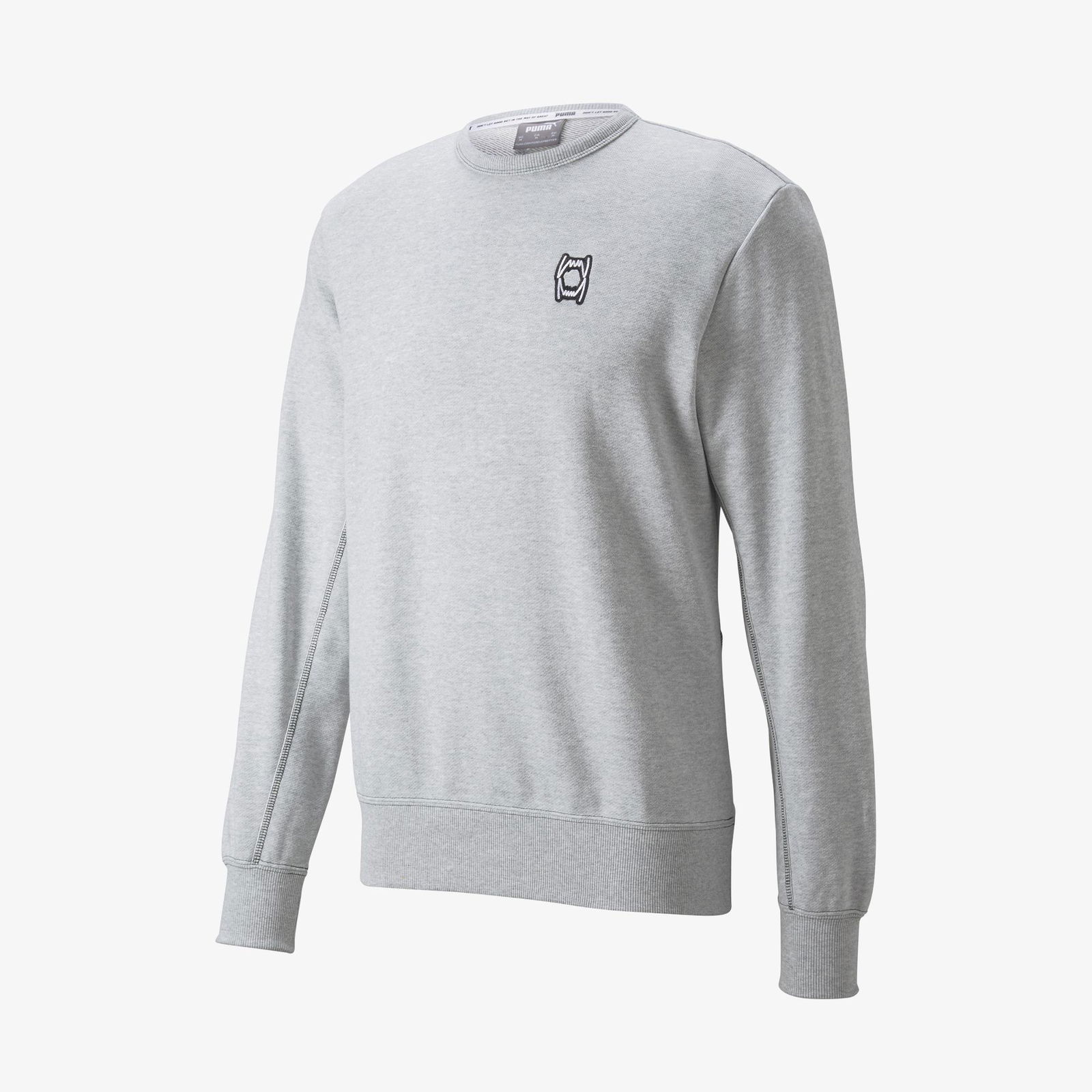 Puma Pivot Crew EMB Erkek Gri Sweatshirt