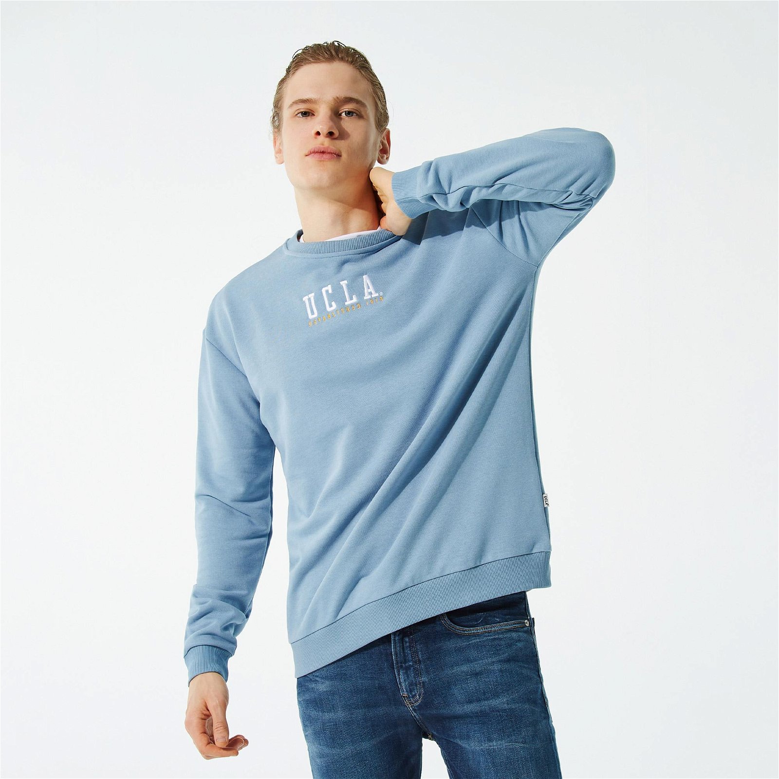 UCLA Guerne Erkek Mavi Sweatshirt