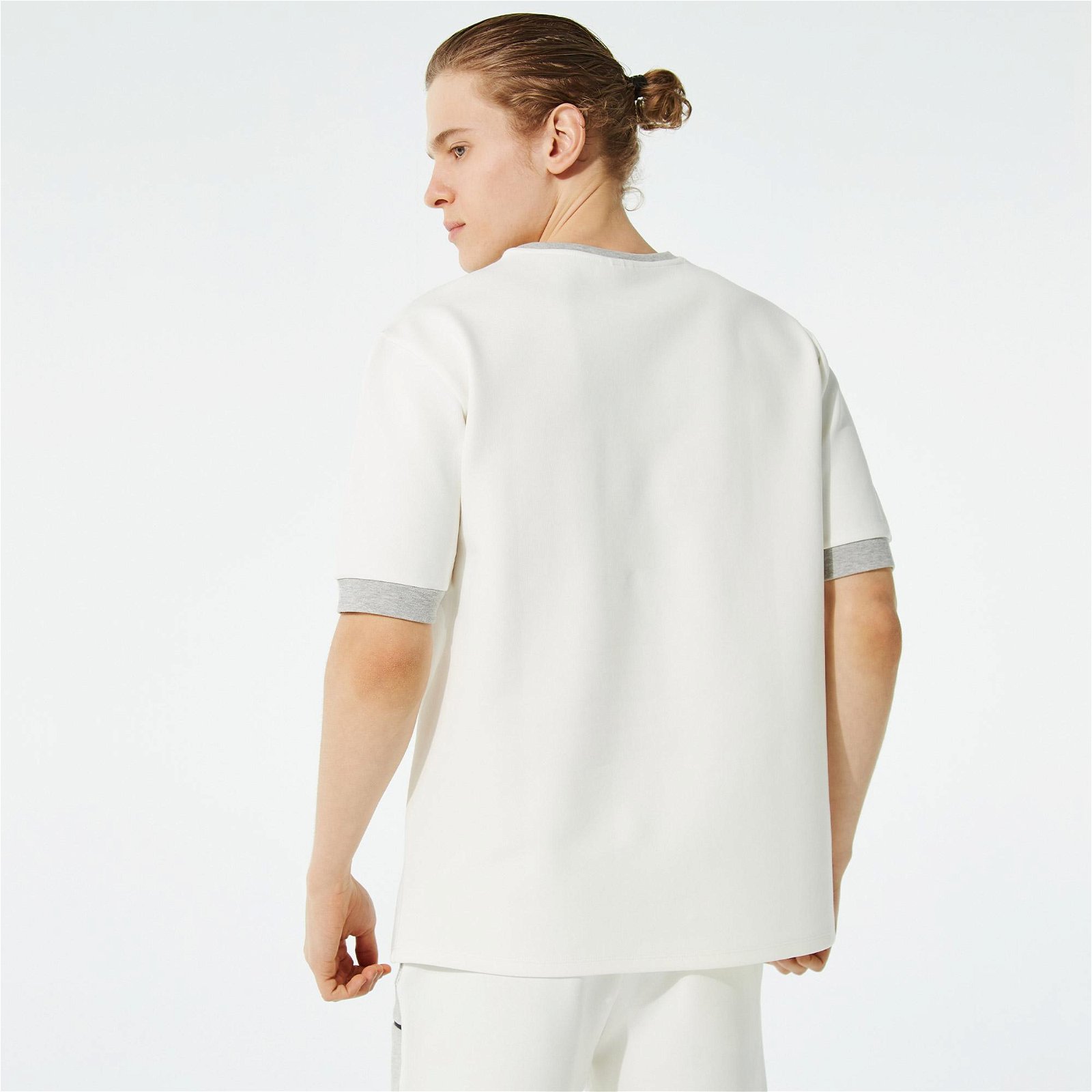 Kappa Authentic Tier One Lario Erkek Beyaz-Gri T-Shirt