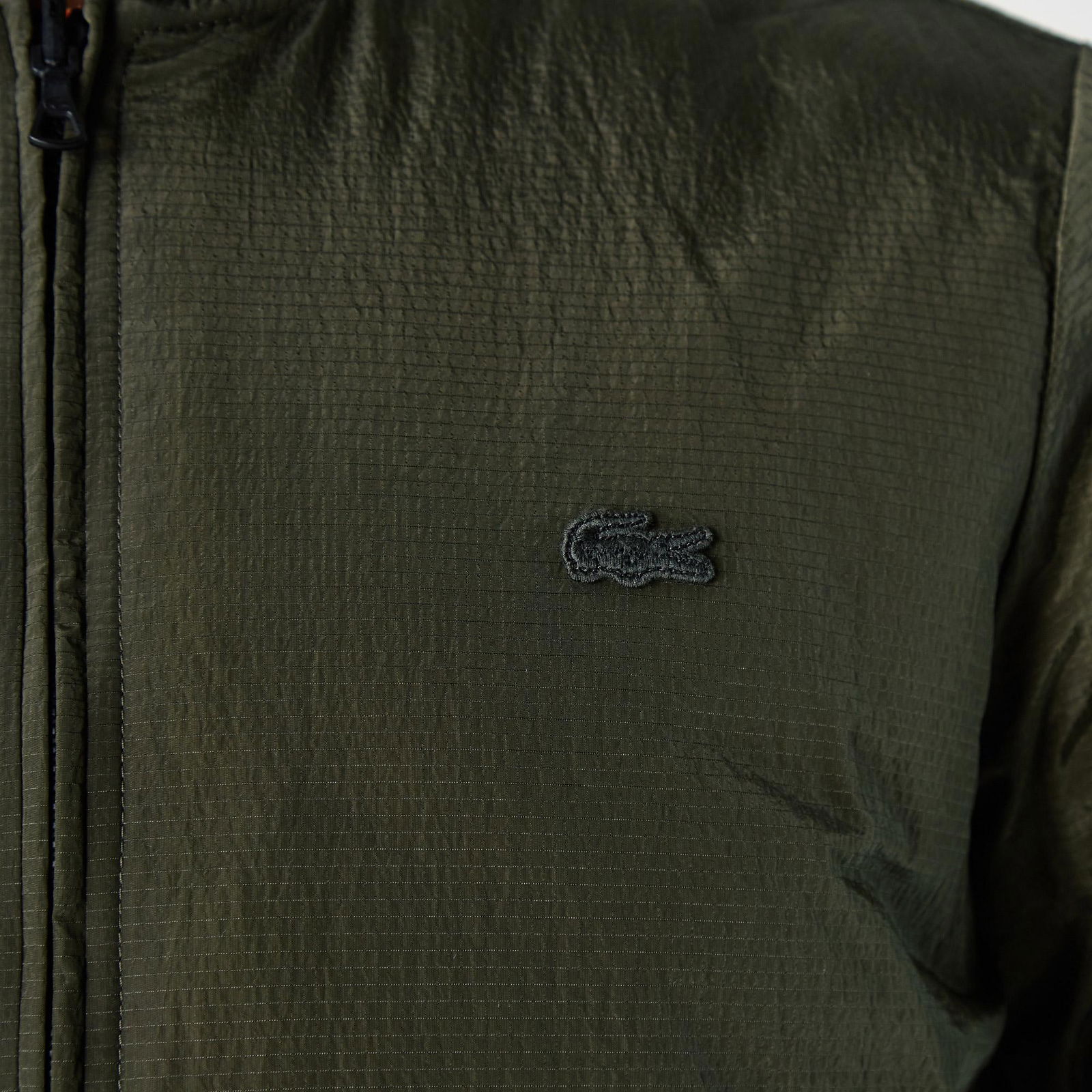 Lacoste Erkek Hakim Yaka Baskılı Çift Taraflı Siyah Mont