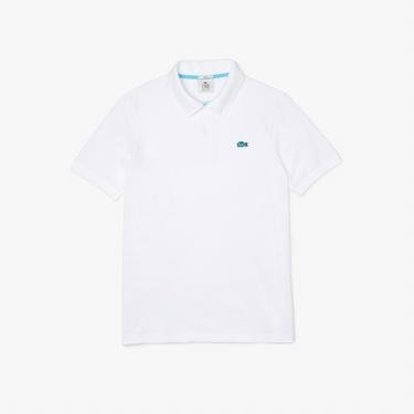  Lacoste L!VE Unisex Relaxed Fit Beyaz Polo