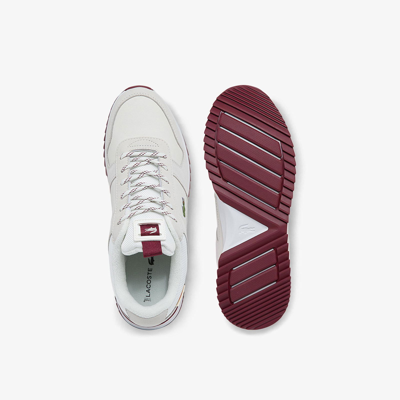 Lacoste Joggeur 2.0 Erkek Deri Beyaz - Bordo Spor Ayakkabı