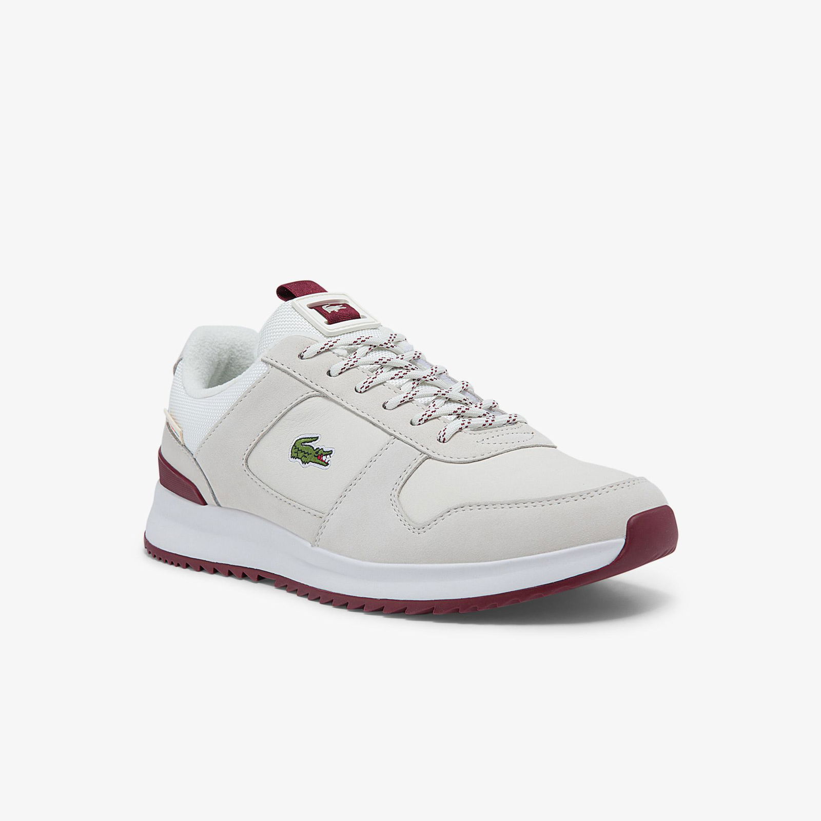 Lacoste Joggeur 2.0 Erkek Deri Beyaz - Bordo Spor Ayakkabı