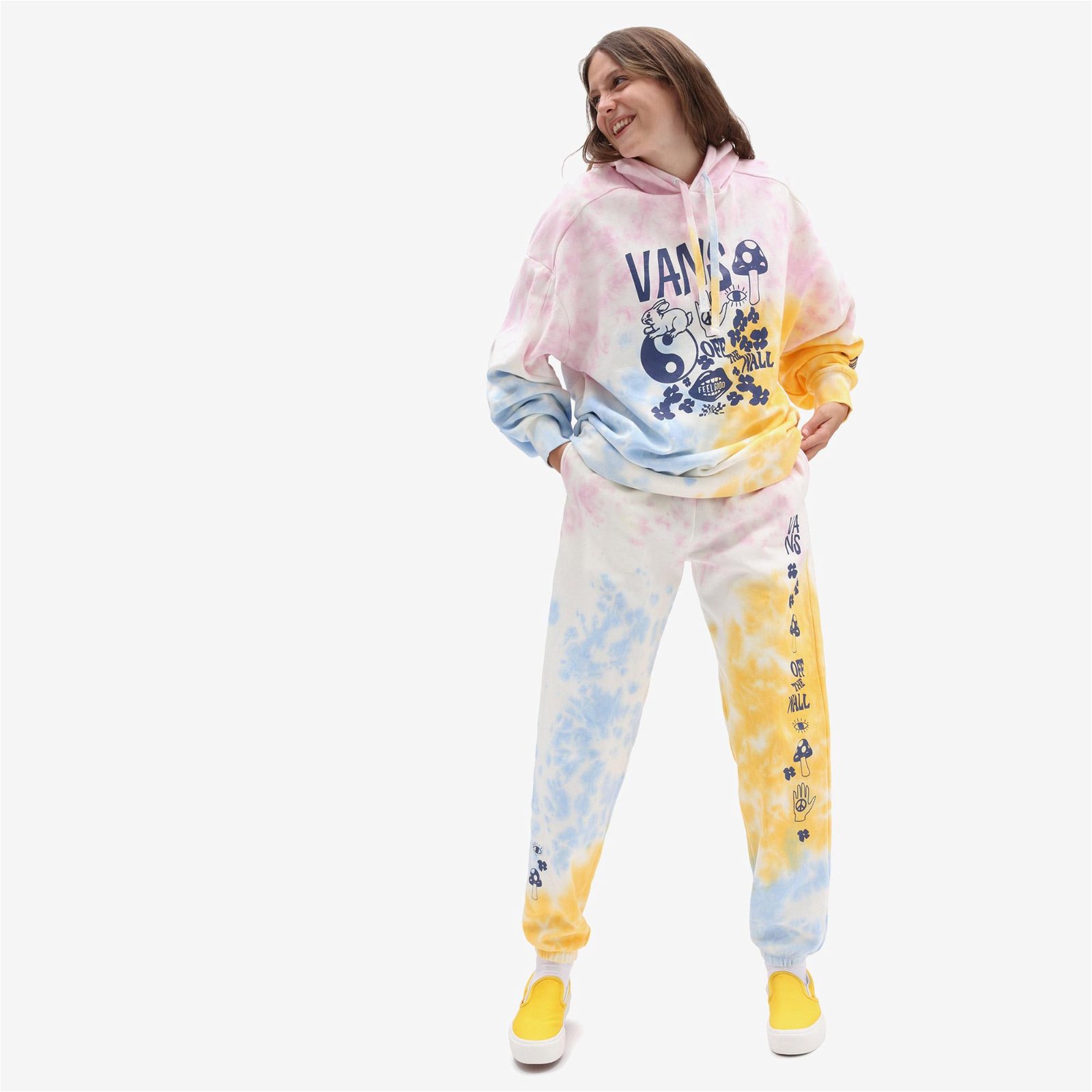 Vans Mascy Daze Tri-Dye Kadın Pembe Sweatshirt
