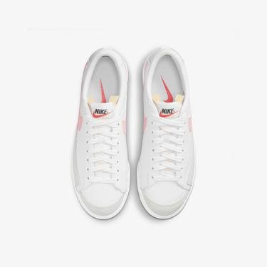  Nike Blazer Low Platform Kadın Beyaz - Pembe Spor Ayakkabı