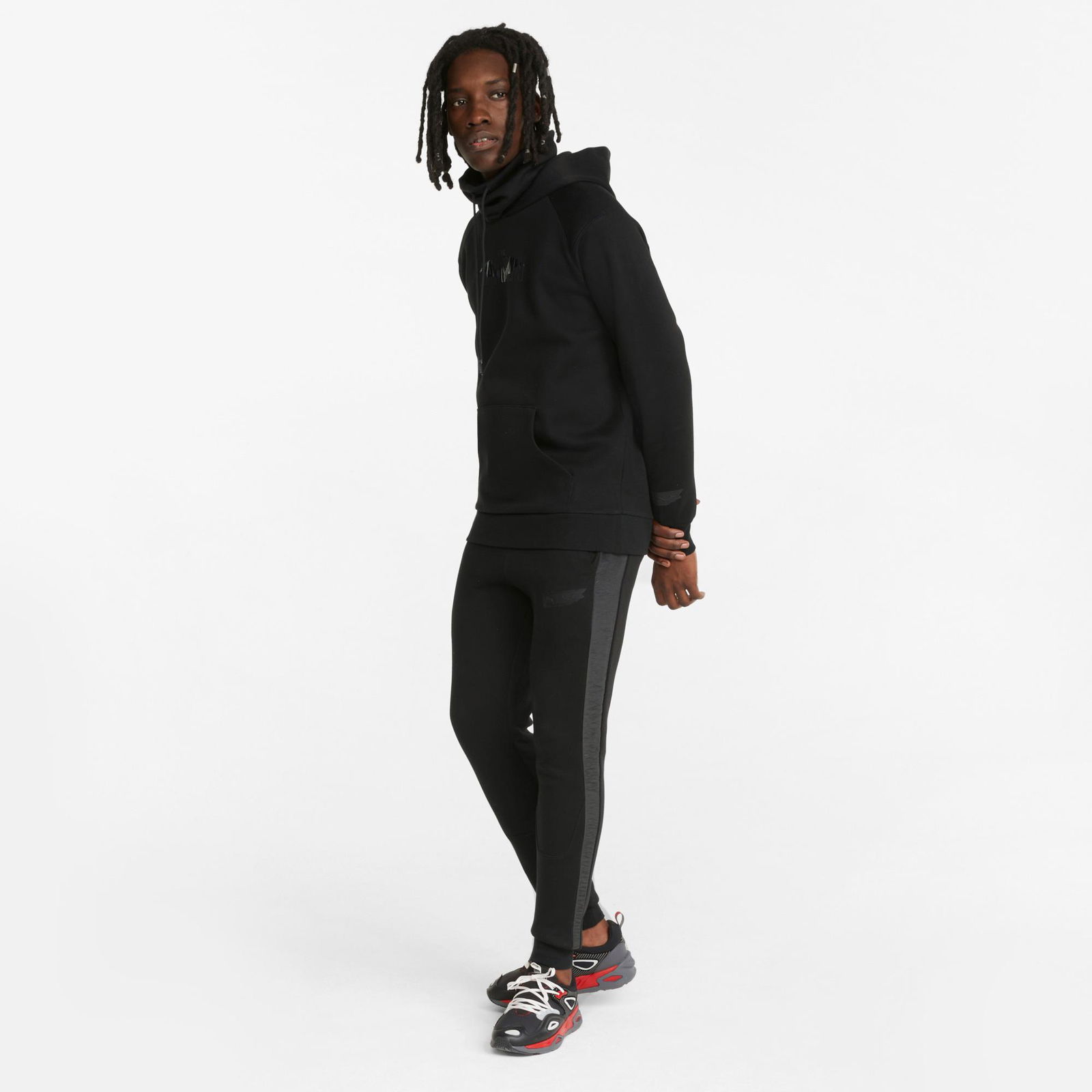 Puma  x Batman Erkek Siyah Kapüşonlu Sweatshirt