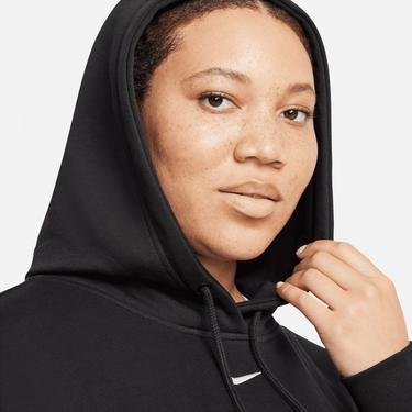  Nike Sportswear Essential Os HD PL Kadın Siyah Sweatshirt