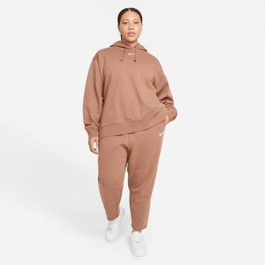  Nike Sportswear Essential Os HD PL Kadın Kahverengi Sweatshirt