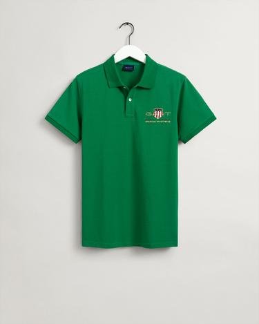  Gant Erkek Yeşil Regular Fit Logolu Polo