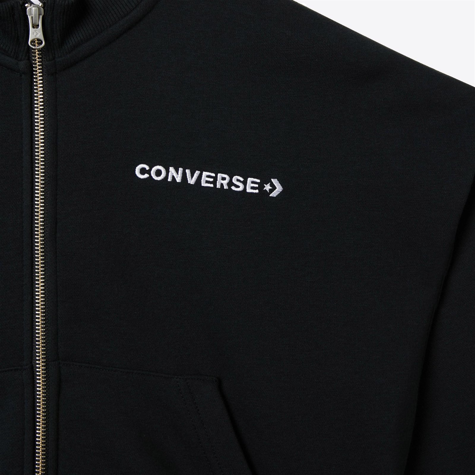 Converse Icon Play Full Zip Kadın Siyah Sweatshirt