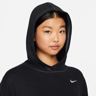  Nike Sportswear Swoosh Fleece Kadın Siyah Hoodie
