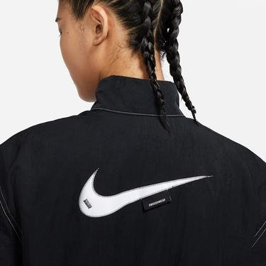  Nike Sportswear Swoosh Dokuma Kadın Siyah Elbise