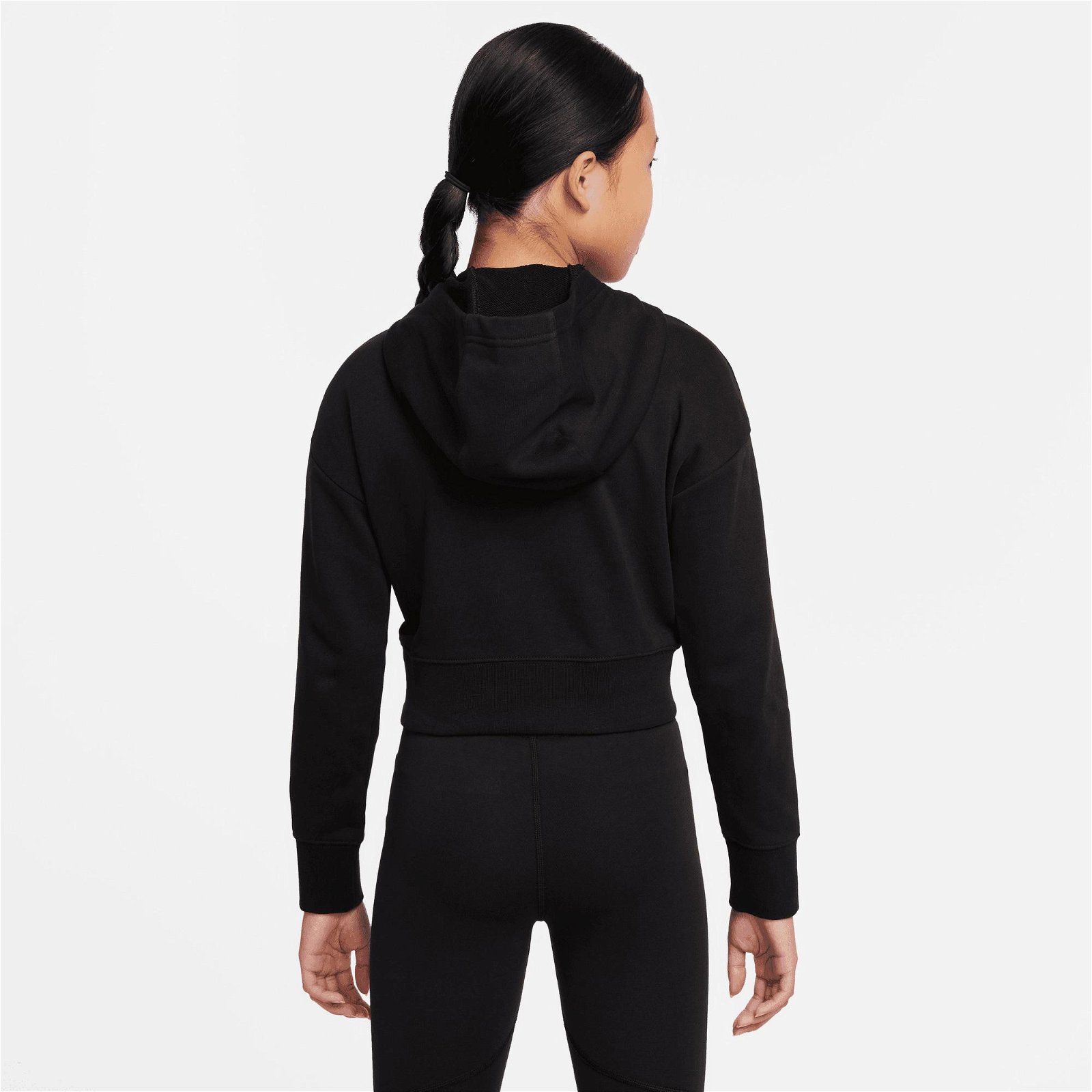 Nike Sportswear Air Çocuk Siyah Crop Hoodie Sweatshirt