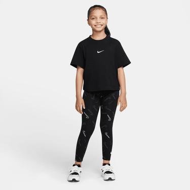  Nike Sportswear Fav Aop Dance Çocuk Siyah Tayt