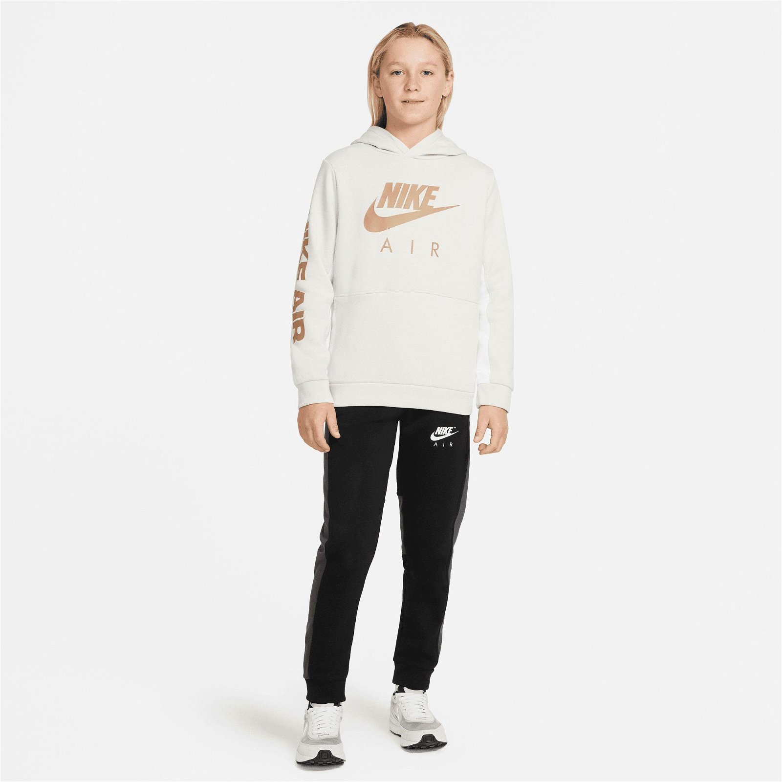 Nike Sportswear Air Po Çocuk Beyaz Sweatshirt Hoodie