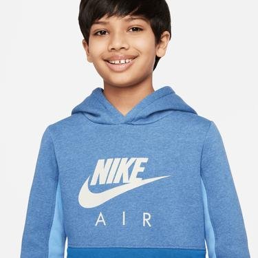  Nike Sportswear Air Po Çocuk Mavi Sweatshirt Hoodie