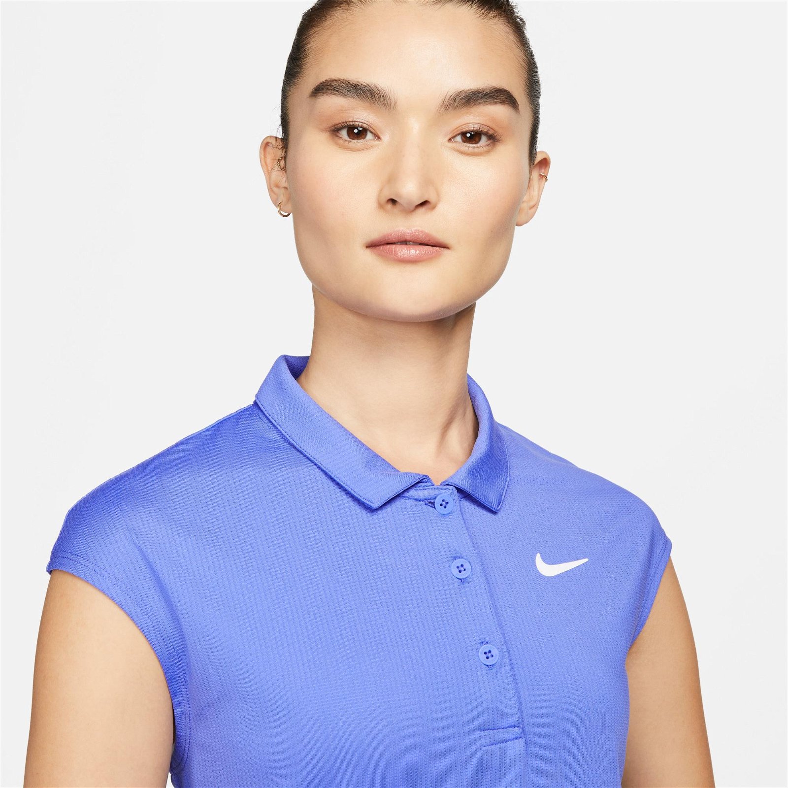 Nike Court Dri-FIT Victory Polo Kadın Mavi T-Shirt