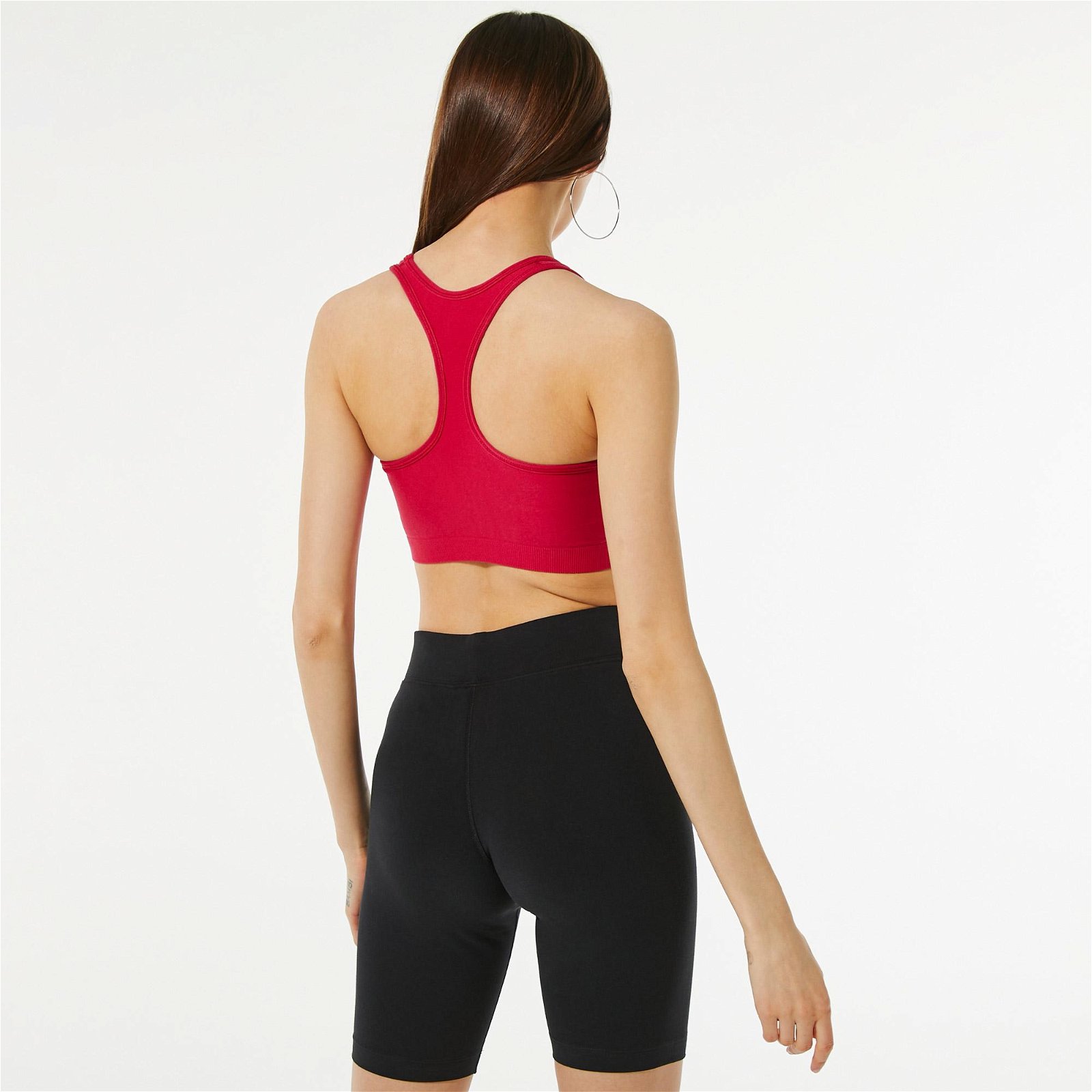 Nike Dri-FIT Swoosh Seamless Kadın Kırmızı Bra