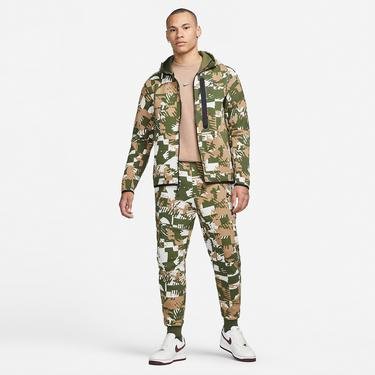  Nike Sportswear Tech Fleece Aop Full Zip Erkek Yeşil Hoodie