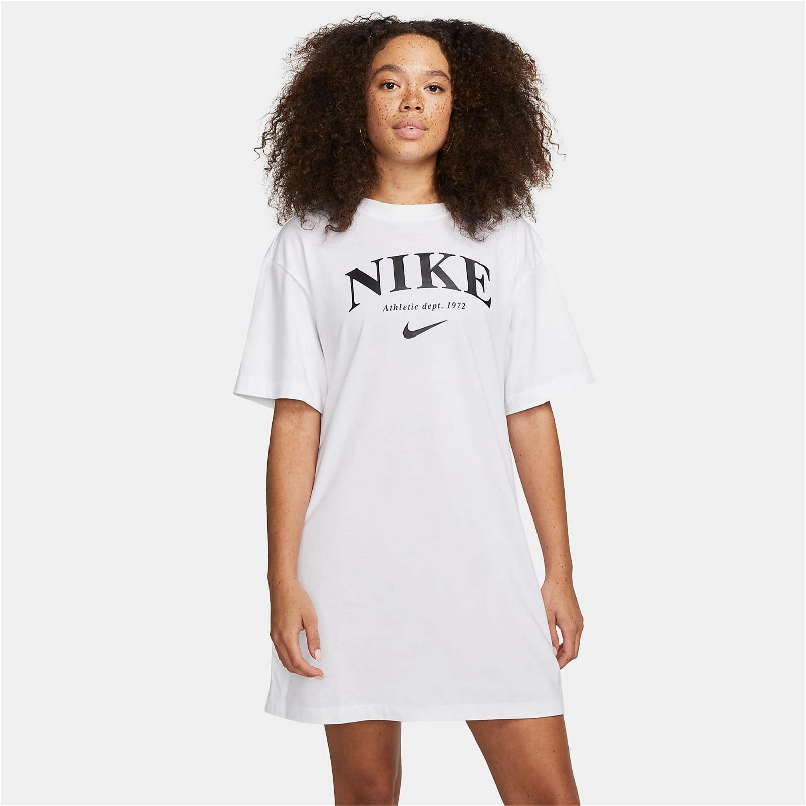 Nike Sportswear Ss Gfx Kadın Beyaz Elbise