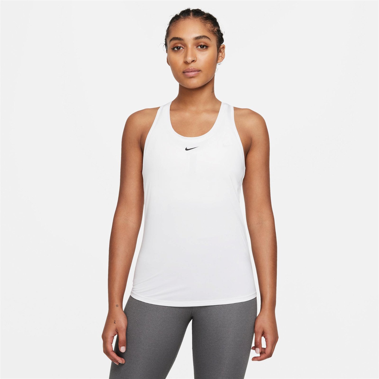 Nike One Dri-FIT Slim Kadın Beyaz Atlet