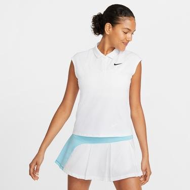  Nike Court Dri-FIT Victory Polo Kadın Beyaz T-Shirt