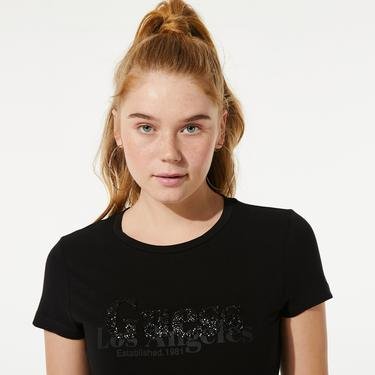  Guess Astrelle Kadın Siyah T-Shirt