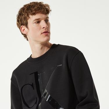  Calvin Klein Bold Spliced Erkek Siyah Sweatshirt