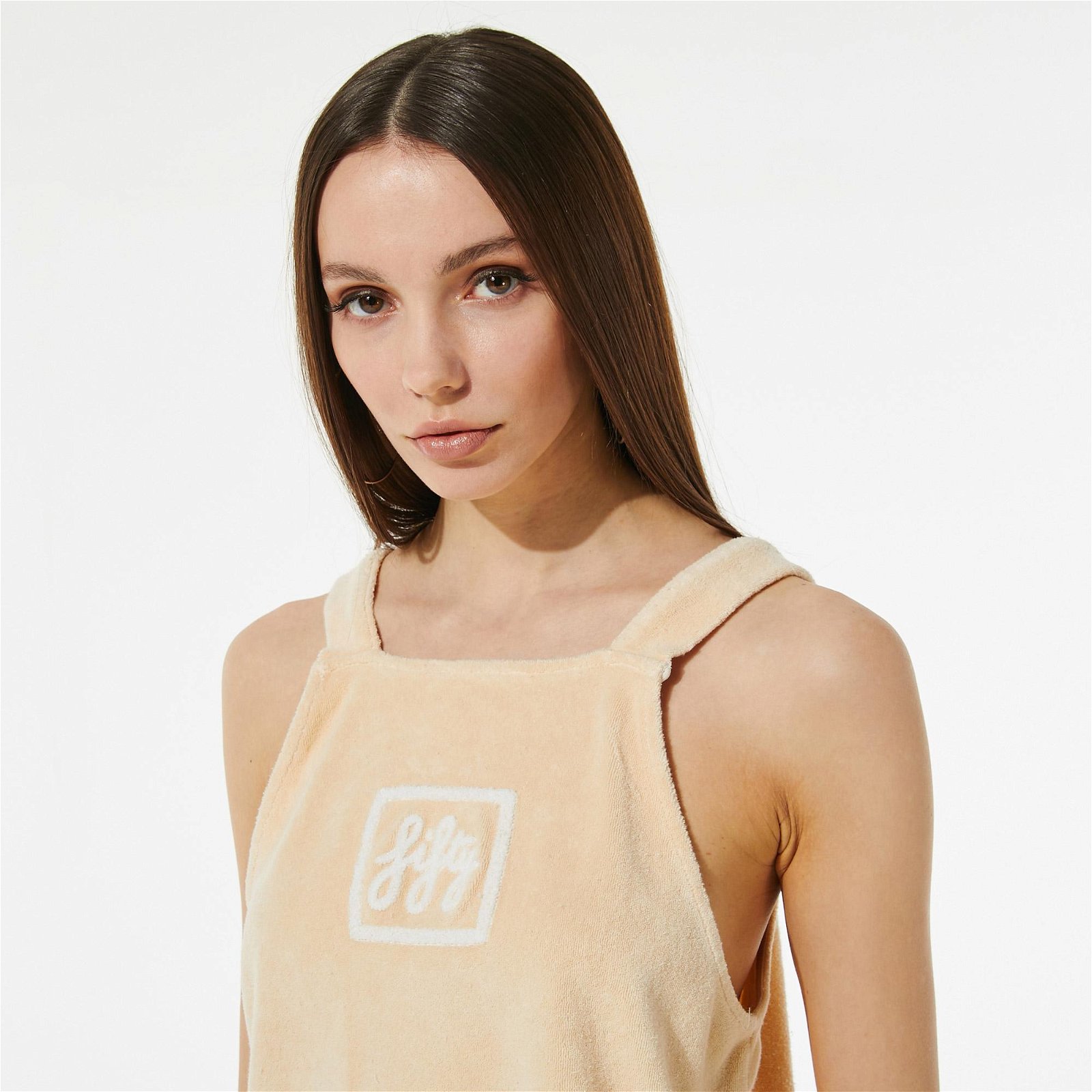 Fifty Pieces Kadın Terry Keten Rengi Kolsuz Crop T-Shirt