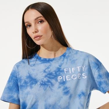  Fifty Pieces Kadın Mavi T-Shirt