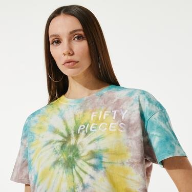  Fifty Pieces Kadın Batik Renkli T-Shirt