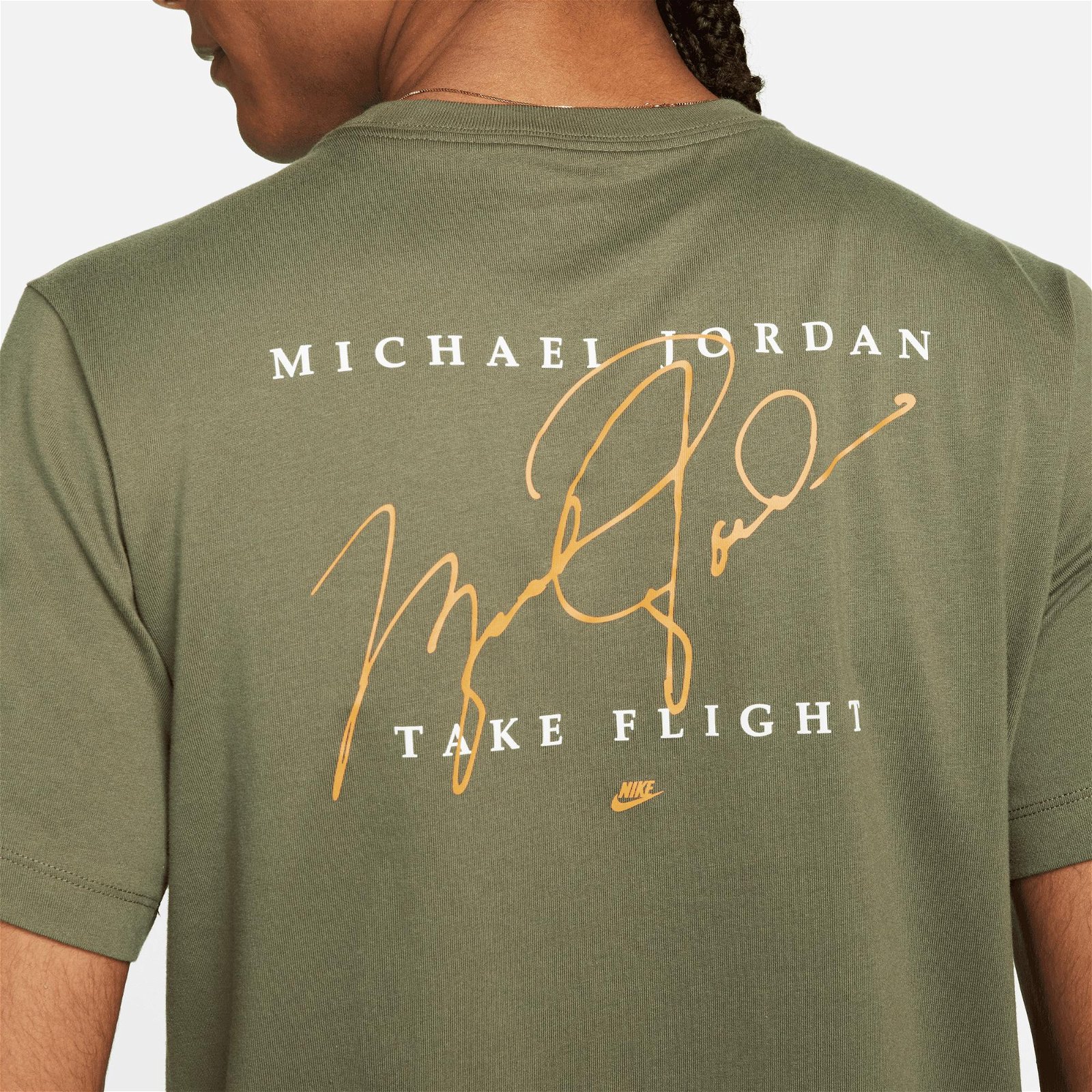Jordan Flt Essential Air Gfx Crew Erkek Haki T-Shirt