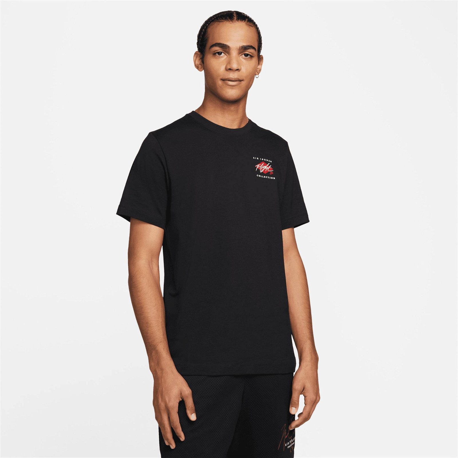 Jordan Flt Essential Air Gfx Crew Erkek Siyah T-Shirt