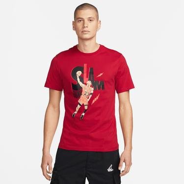  Jordan Game 5 Crew Erkek Kırmızı T-Shirt