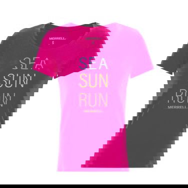  Merrell Kadın Günlük Giyim Tişört Motto F Tee Pembe/Turuncu