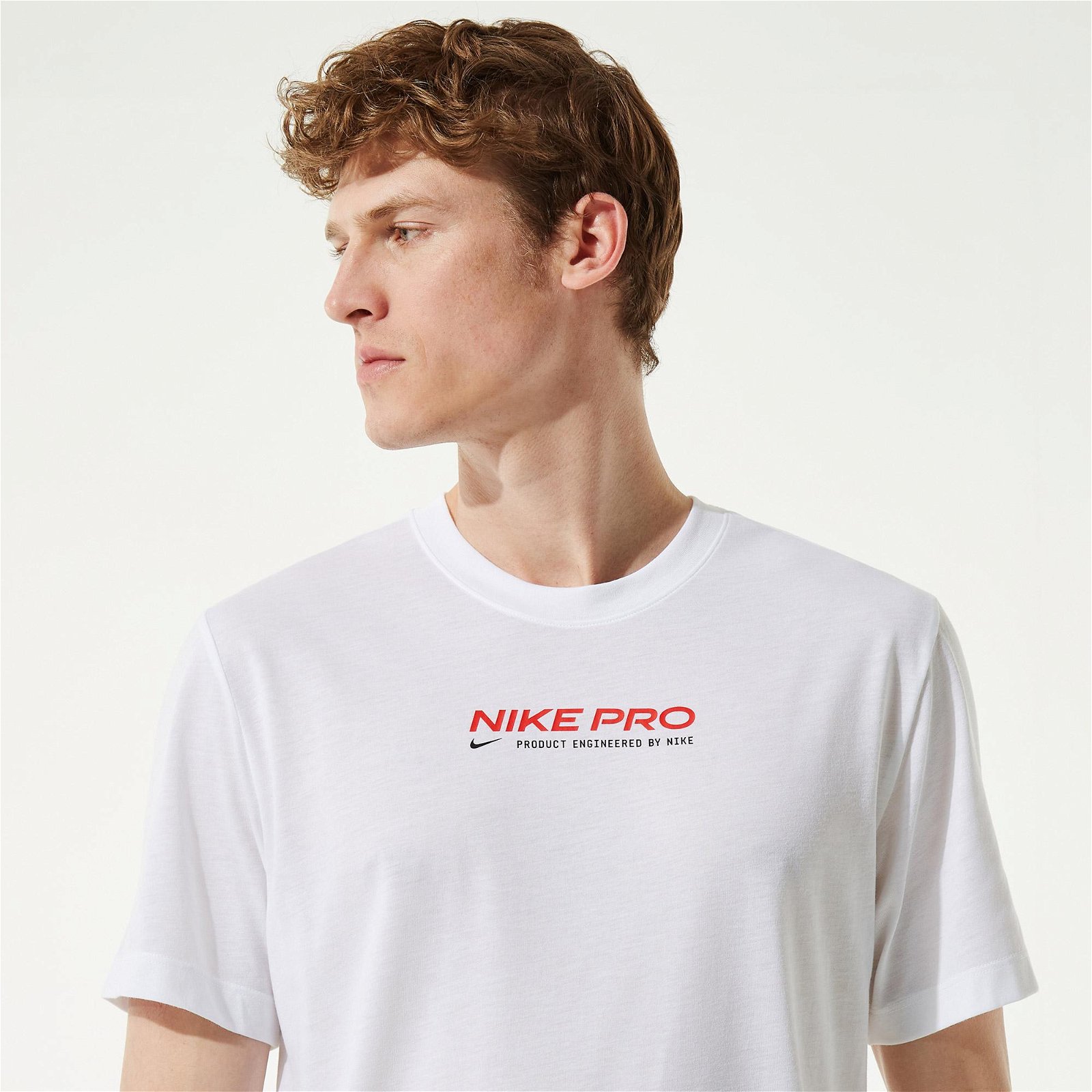 Nike Dri-FIT Pro Erkek Beyaz T-Shirt