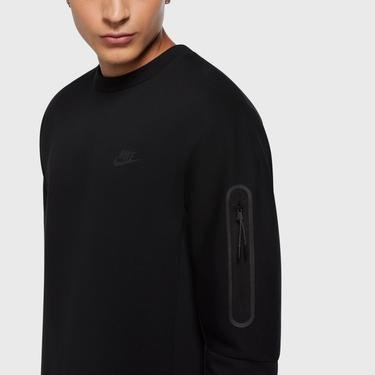  Nike Sportswear Essential Tech Fleece Cr Erkek Siyah Sweatshirt