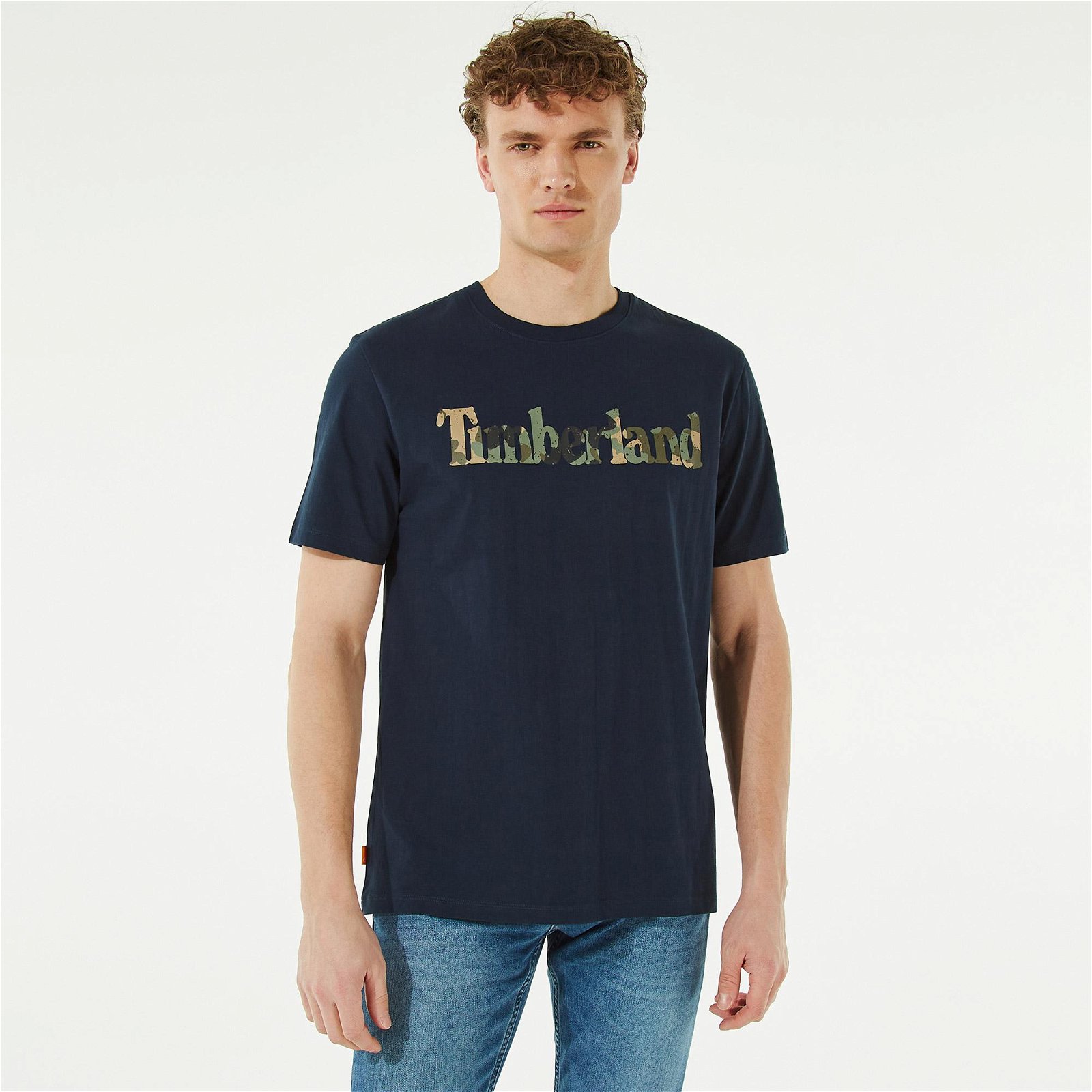 Timberland Lin Logo Camo Erkek Lacivert T-Shirt