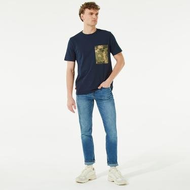  Timberland Print Pocket Erkek Lacivert T-Shirt