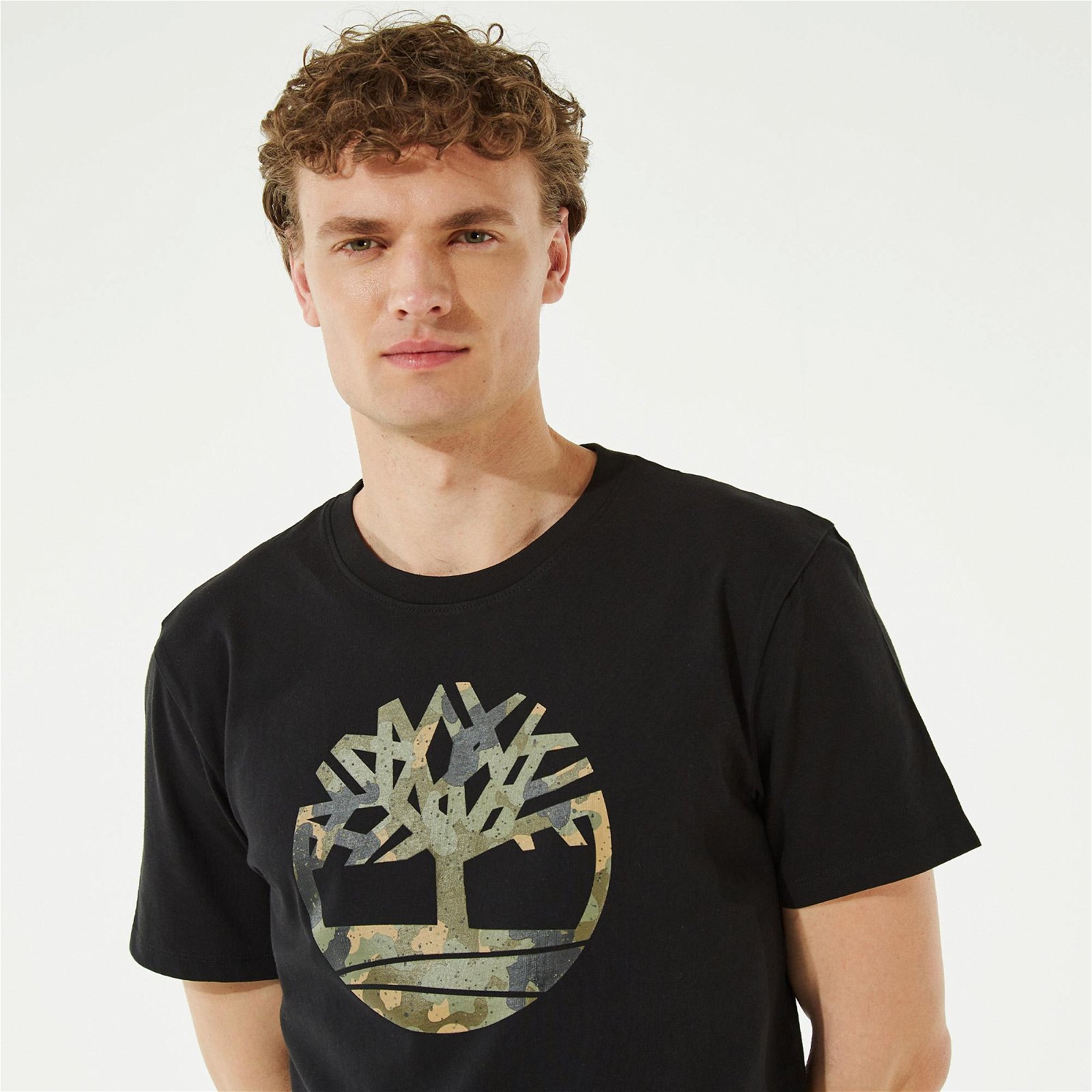 Timberland Tree Camo Erkek Siyah T-Shirt