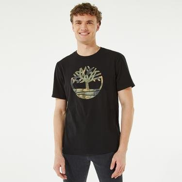  Timberland Tree Camo Erkek Siyah T-Shirt