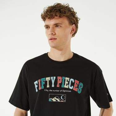  Fifty Pieces Erkek Siyah T-Shirt