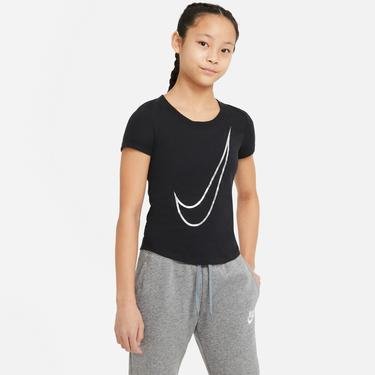  Nike Girls Sportswear Victory Swoosh Çocuk Siyah T-Shirt