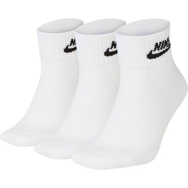  Nike Sportswear Every Essential 3'lü Beyaz Çorap