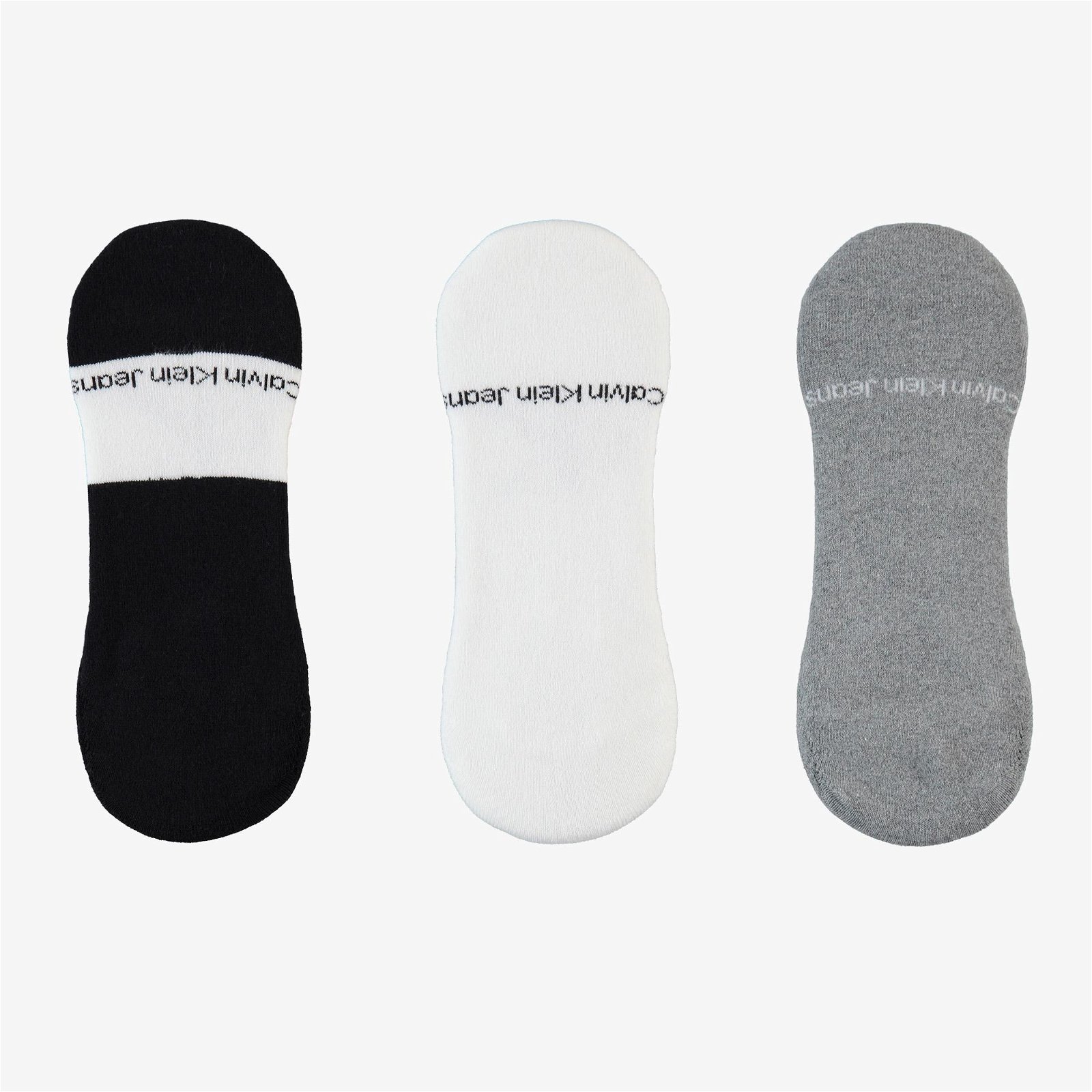 Calvin Klein High Cut 3'lü Ribbon Monogram Erkek Siyah Çorap