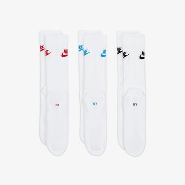  Nike Sportswear Everyday Essential Cr Unisex Renkli 3'lü Çorap
