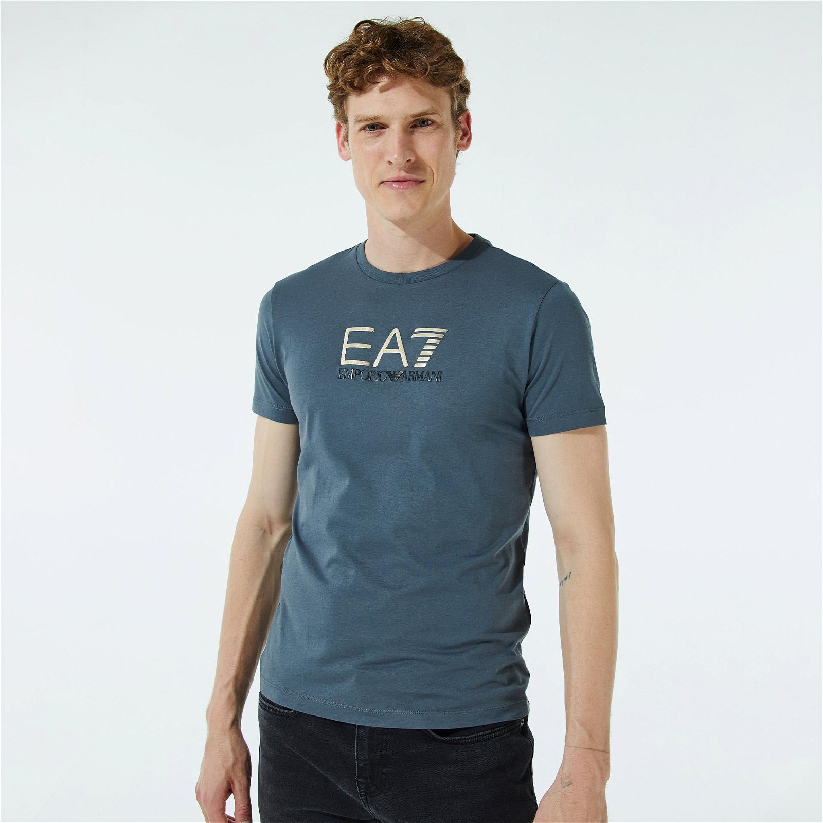 EA7 Emporio Armani Erkek Gri T-Shirt