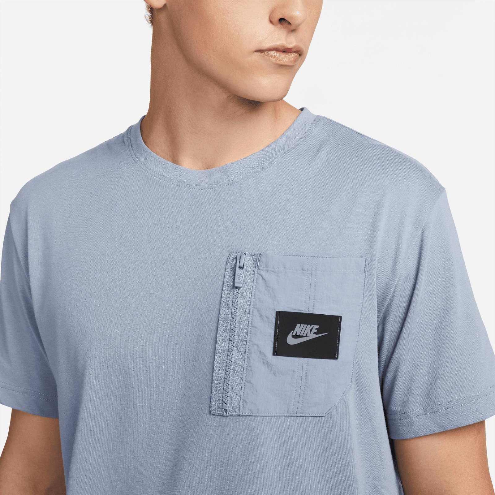Nike Sportswear Dri-FIT Top Erkek Mavi T-Shirt